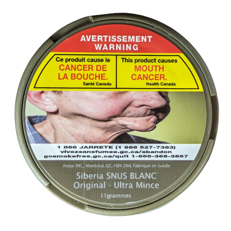 Siberia - Snus Blanc - Original - Ultra Mince - Canette 11g (manche de 5)