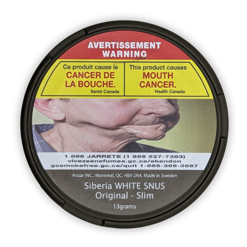 Siberia SNUS BLANC Original - Slim - Canette de 13g (manche de 5)